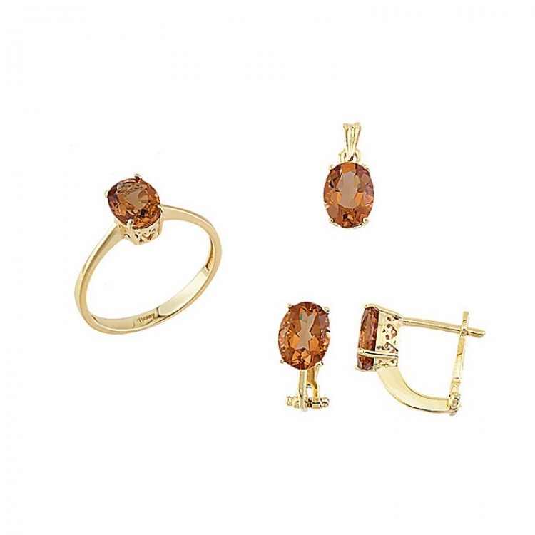 14 AYAR ALTIN ZULTANİT ÜÇLÜ SET