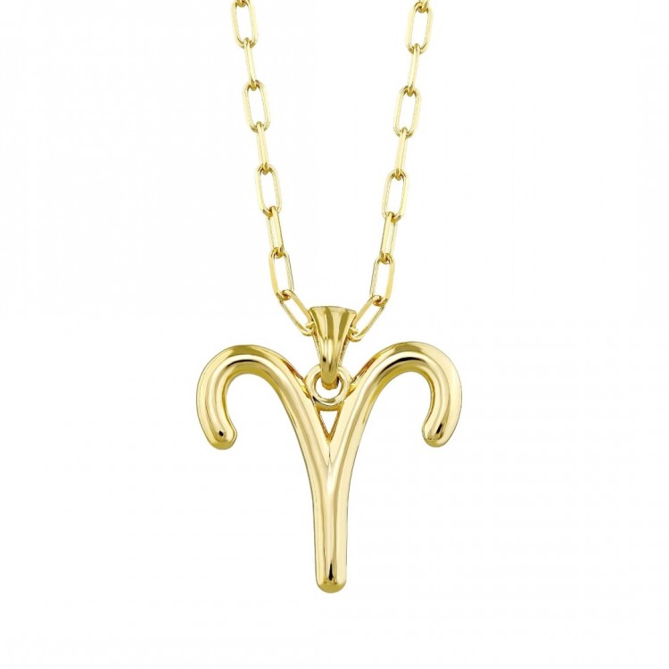 14 AYAR ALTIN ZODYAK KOÇ BURCU KOLYE