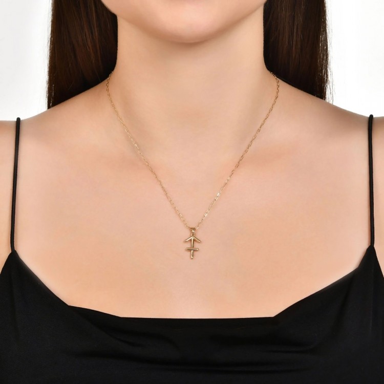 14 AYAR ALTIN ZODYAK YAY BURCU KOLYE