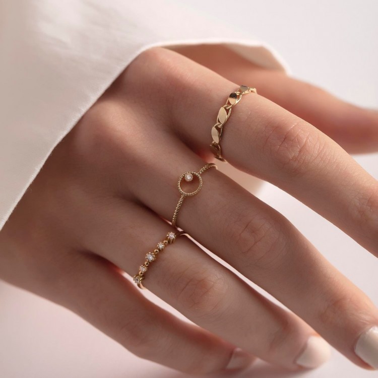 14 AYAR ALTIN MİNİMAL YÜZÜK