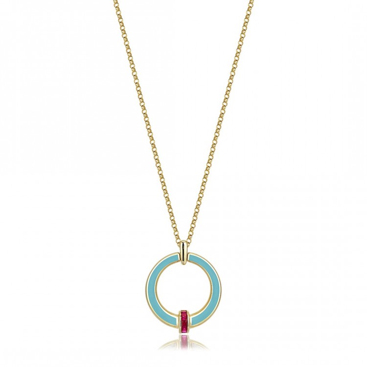 14 AYAR ALTIN KOLYE SEDEFLİ & MİNELİ