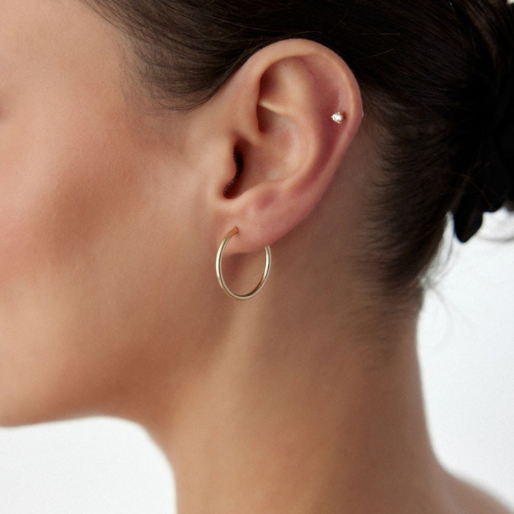 Halka Küpe | 1.66 Gram 14 Ayar Altın