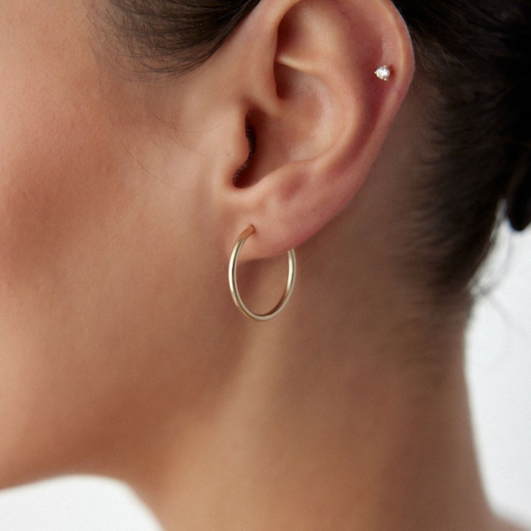 Halka Küpe | 1.66 Gram 14 Ayar Altın