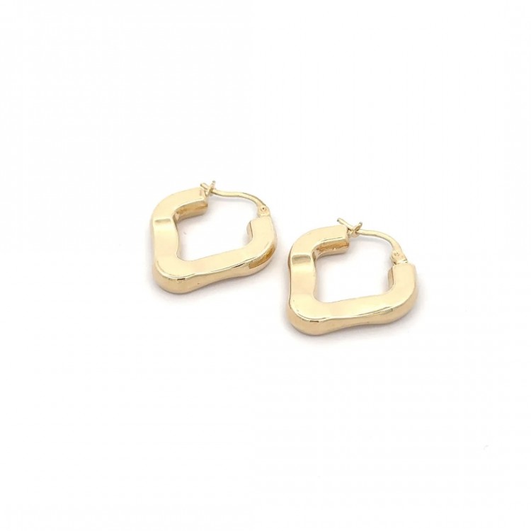 Kıvrımlı Ok Ucu Halka Küpe | 3.08 Gram 14 Ayar Altın