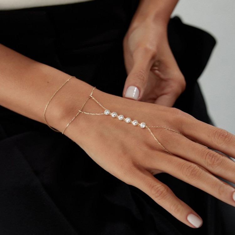 Taşlı Şahmeran Bileklik | 3.55 Gram 14 Ayar Altın